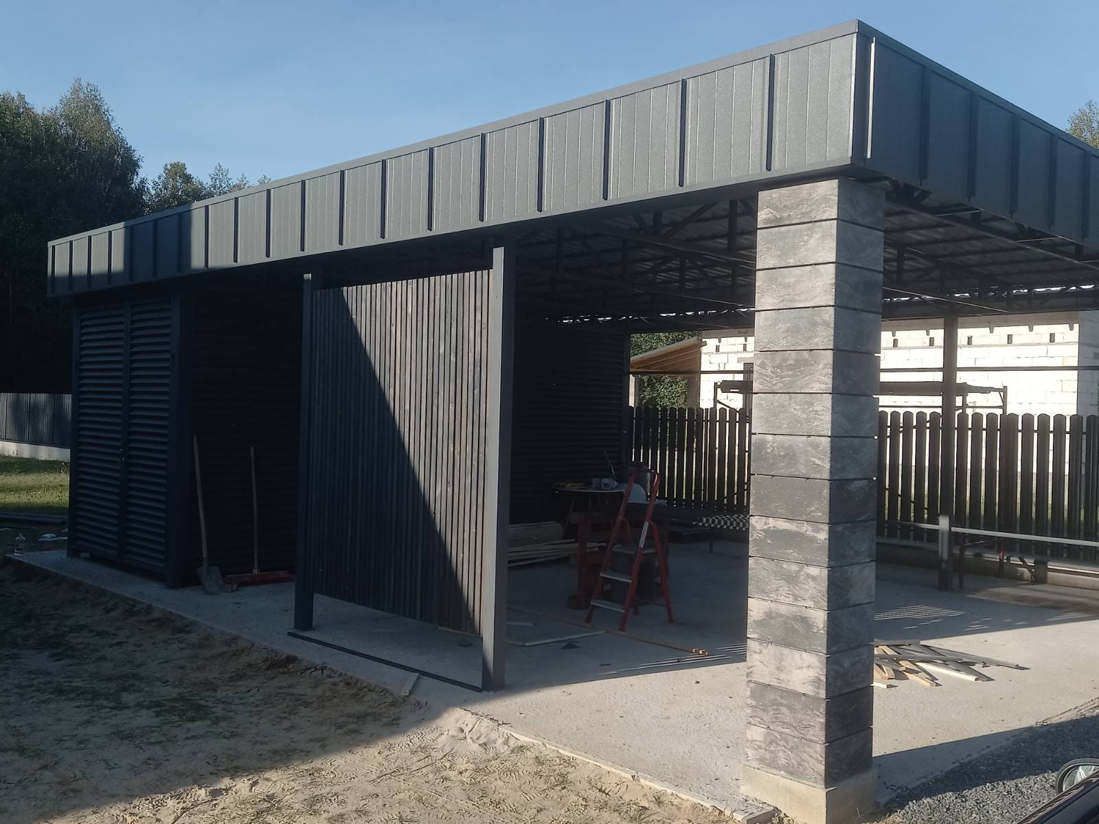 Навес с хозблоком в Жабинке